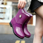 Damen Regenstiefel wasserdicht mit Blumen-Detail & Profillaufsohle – Serelina