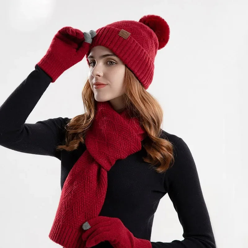 Trendiges Damen Wintermützen-Set - Lara