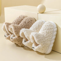 Warme Damenhausschuhe aus Baumwolle und Plüsch - CozySteps