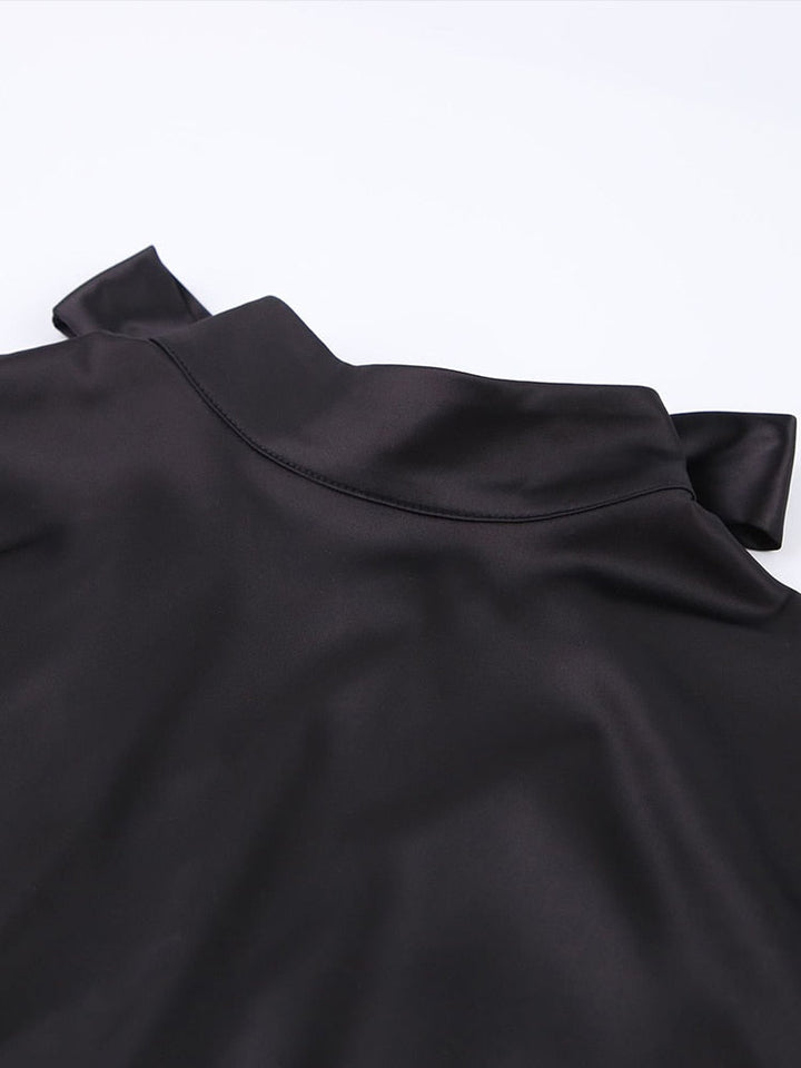 Loïs Satin Kleid | Mit wunderschöner Schleife und offenem Rücken