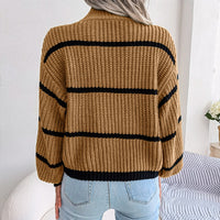 Legerer gerippter Rollkragenpullover - Elara