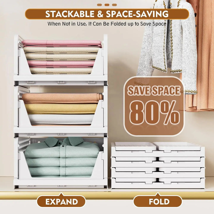 5-Pack Stapelbare Vouwbare Kastopbergdozen – Liora