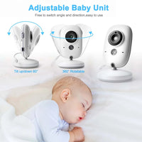 3.5-Inch Video Baby Monitor with Night Vision, Temperature Display and Two-Way Audio