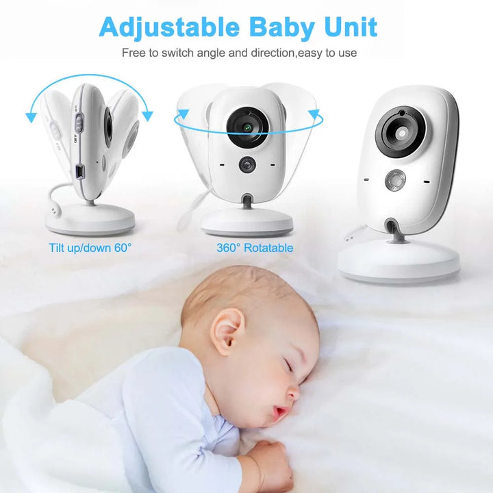 3.5-Inch Video Baby Monitor with Night Vision, Temperature Display and Two-Way Audio
