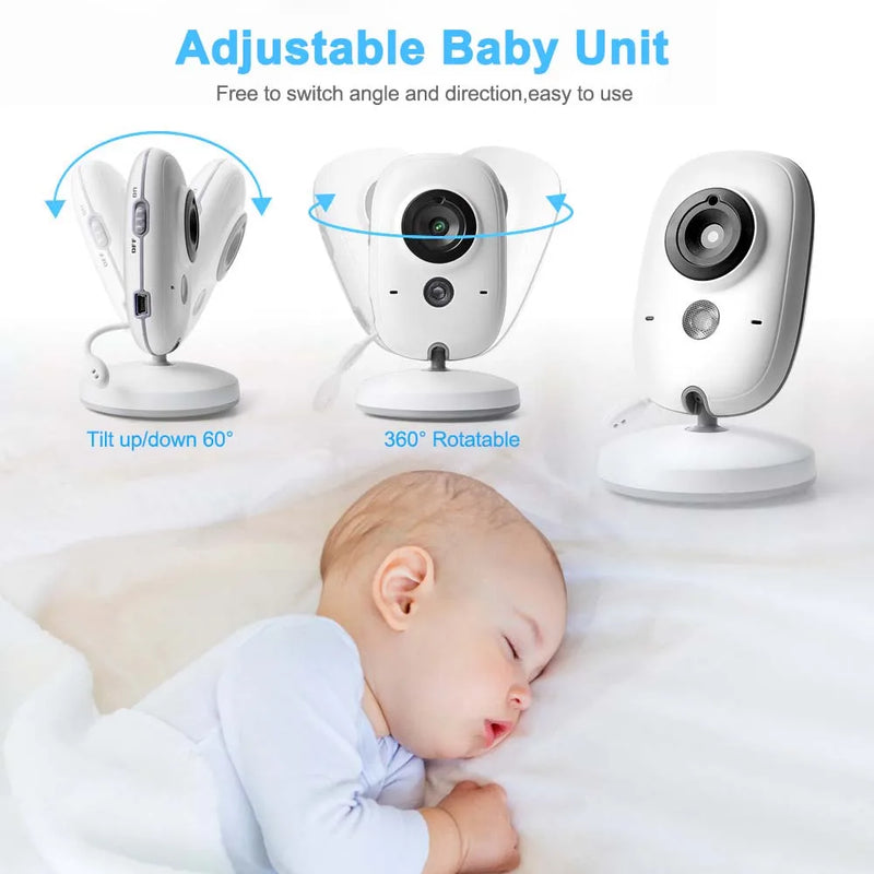 3.5-Inch Video Baby Monitor with Night Vision, Temperature Display and Two-Way Audio