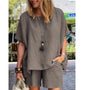 Trendiges Zweiteiliges Leinen-Damen-Sommer-Set mit Shorts – Nayla