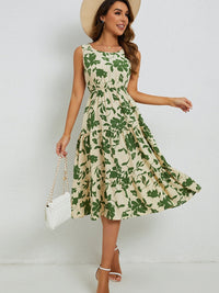 Sommerliches Midi-Kleid mit Blumenmuster – Fenna