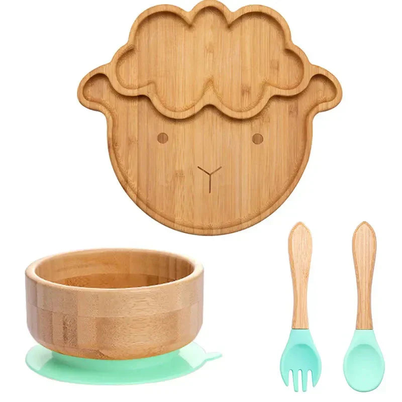 Kindergeschirr-Set mit Saugnapf - EcoFeast