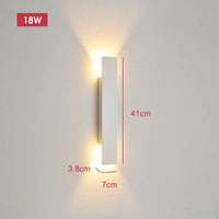 Noir Weatherproof LED Outdoor Wall Light, Aluminum, 18W 7