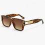 Vintage quadratische Sonnenbrille mit Tropfendetail – Elvoir