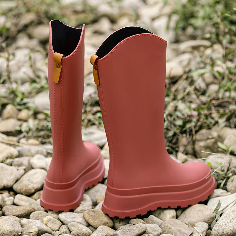 Hohe Damen Regenstiefel wasserdicht mit Komfortsohle – Maris