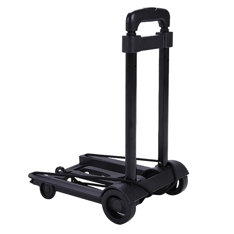 CarryFlex Folding Portable Hand Truck with 2 or 4 Wheels and Adjustable Drawbar 
