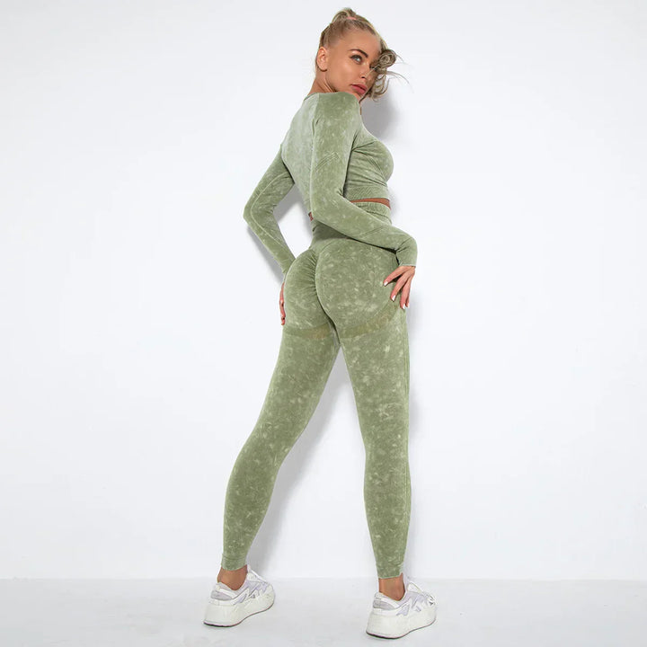 Nahtloses Damen Yoga Set mit Cropped Top - Nova