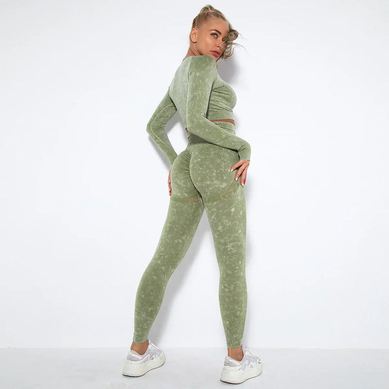 Nahtloses Damen Yoga Set mit Cropped Top - Nova