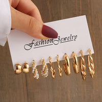 Golden Hoops | 5-teiliges Ohrring-Set