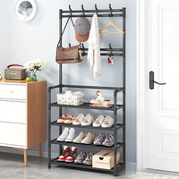 Kapstok met Schoenopbergplank Meellaags Stalen Frame – EntryMate