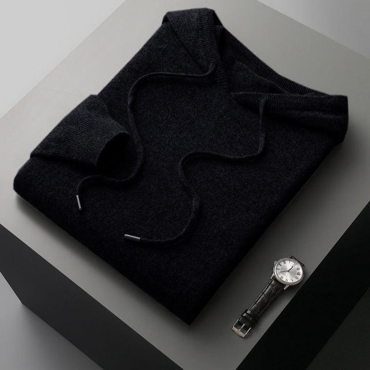 Herren-Hoodie aus Merinowolle – Cassiano