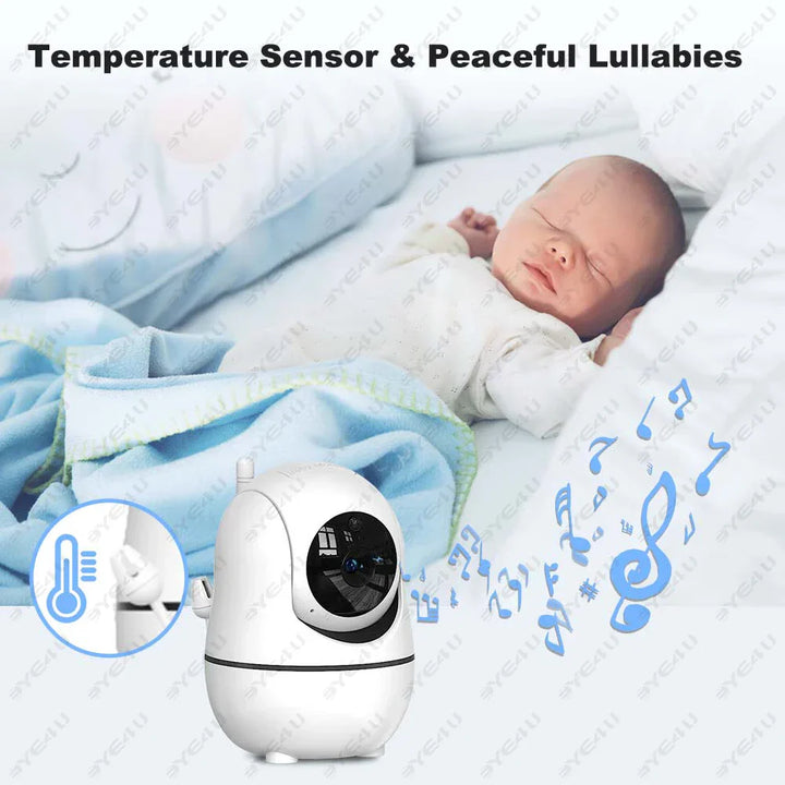 5-Inch HD Video Baby Monitor met Camera, PTZ Zoom en Nachtzicht