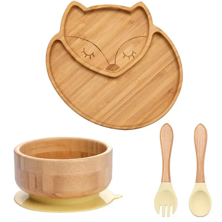 Kindergeschirr-Set mit Saugnapf - EcoFeast