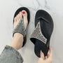Bequeme Damen-Plateau-Pantoletten mit Strass – Geneva