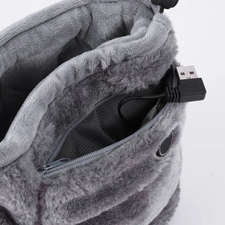 Elektrische USB-slof met pluche voering – WarmFeet