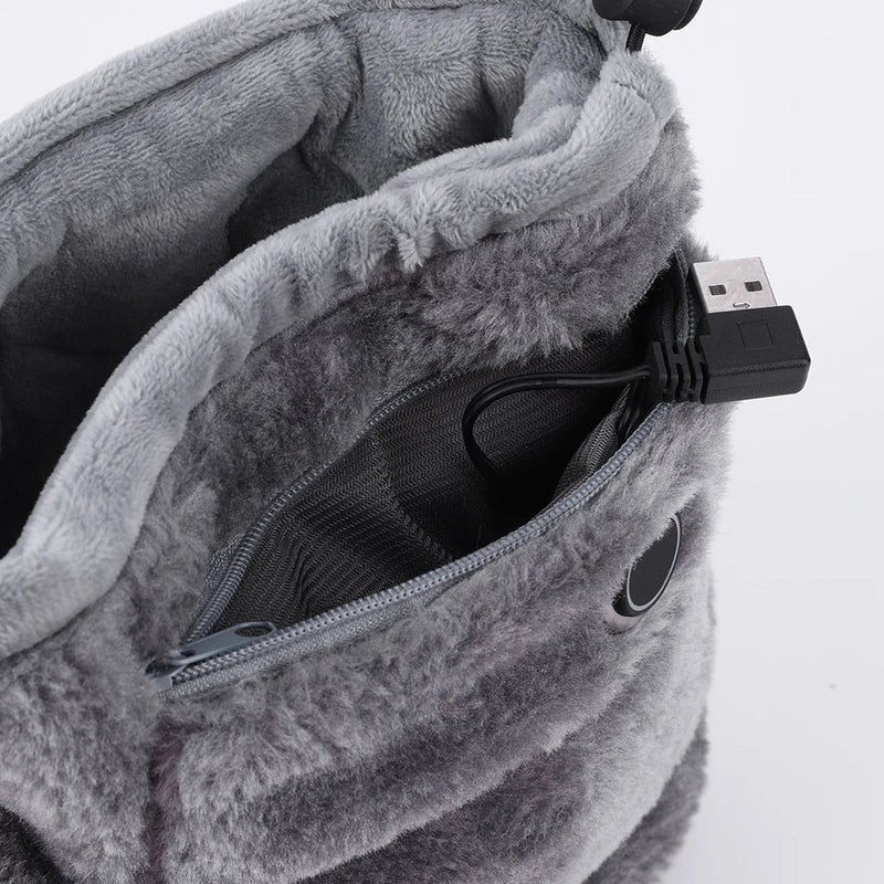 Elektrische USB-slof met pluche voering – WarmFeet