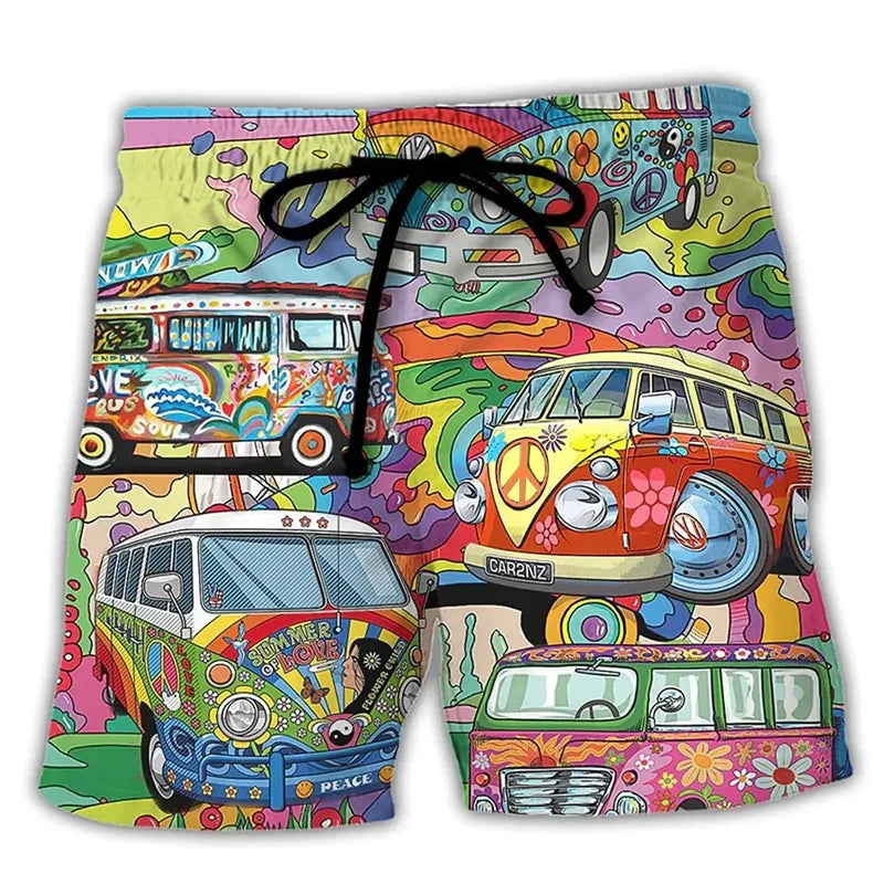 Herren-Badeshorts mit Graffiti-Print – NovaBay