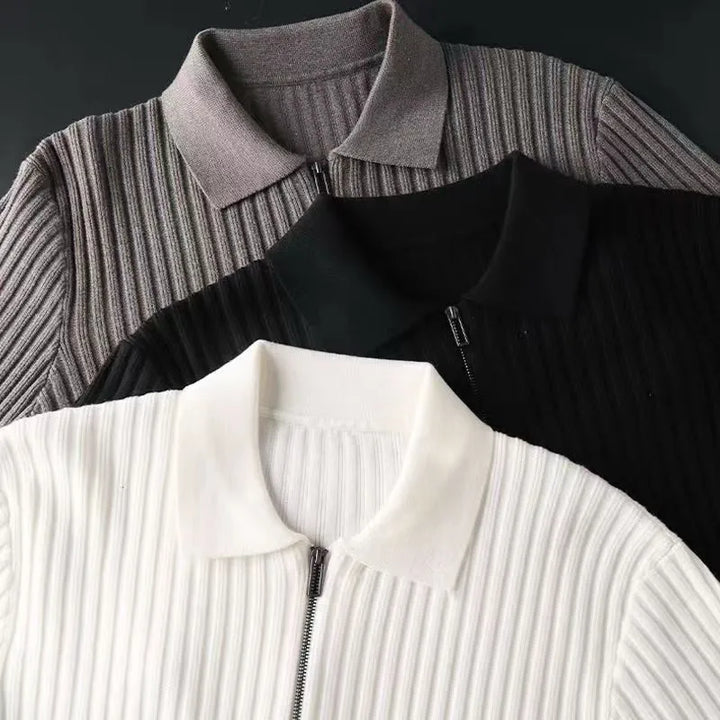 Herren Merino Rollkragenpullover mit Reißverschluss - Ethan
