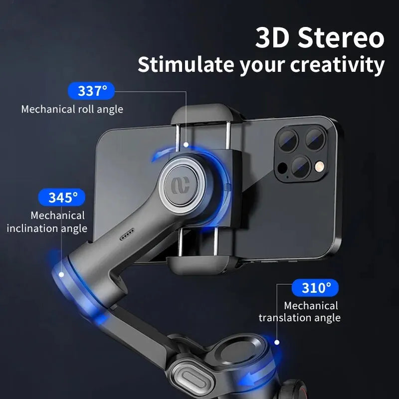 3-Achsen-Smartphone-Gimbal-Stabilisator mit AI-Tracking & Gesichtserkennung – Alvion