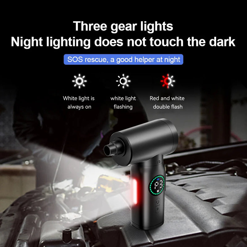 2-in-1 Tragbarer Druckluftstaubsauger und Bläser mit LED-Licht (7500mAh) - AirMaster