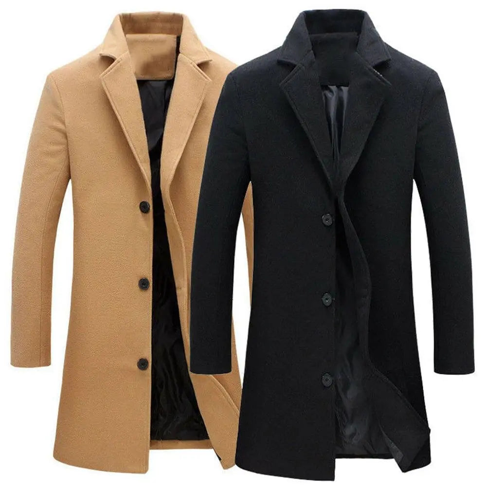 Wollmantel für Herren für Herbst und Winter - Tomas