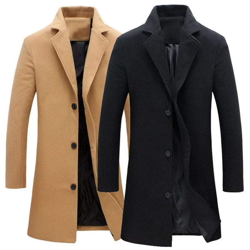 Wollmantel für Herren für Herbst und Winter - Tomas