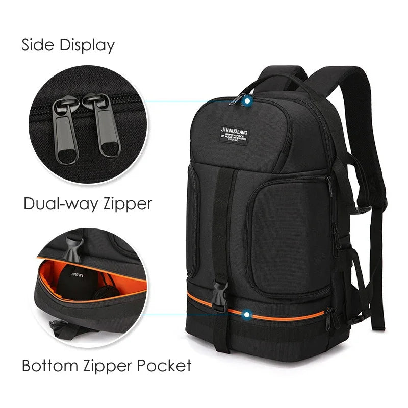 Professional Waterproof DSLR Camera Backpack with Tripod Straps &amp; Rain Cover - Darius