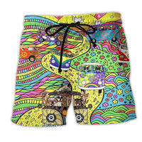 Herren-Badeshorts mit Graffiti-Print – NovaBay