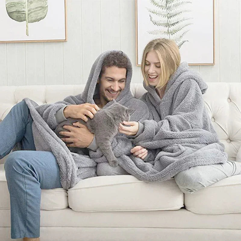 Oversized flanellen dekentrui voor dames en heren – FleeceHaven
