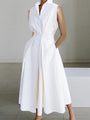 Urban Baumwollkleid Mit Weißem Hemdkragen