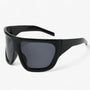 Übergroße Steampunk Sport-Sonnenbrille mit Wraparound-Design – Ignix