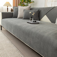 Chenille Sofaschoner mit Fischgrätstruktur – VeluraShield