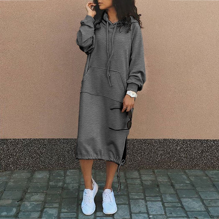Long Hoodie with European and American Influences - Felina