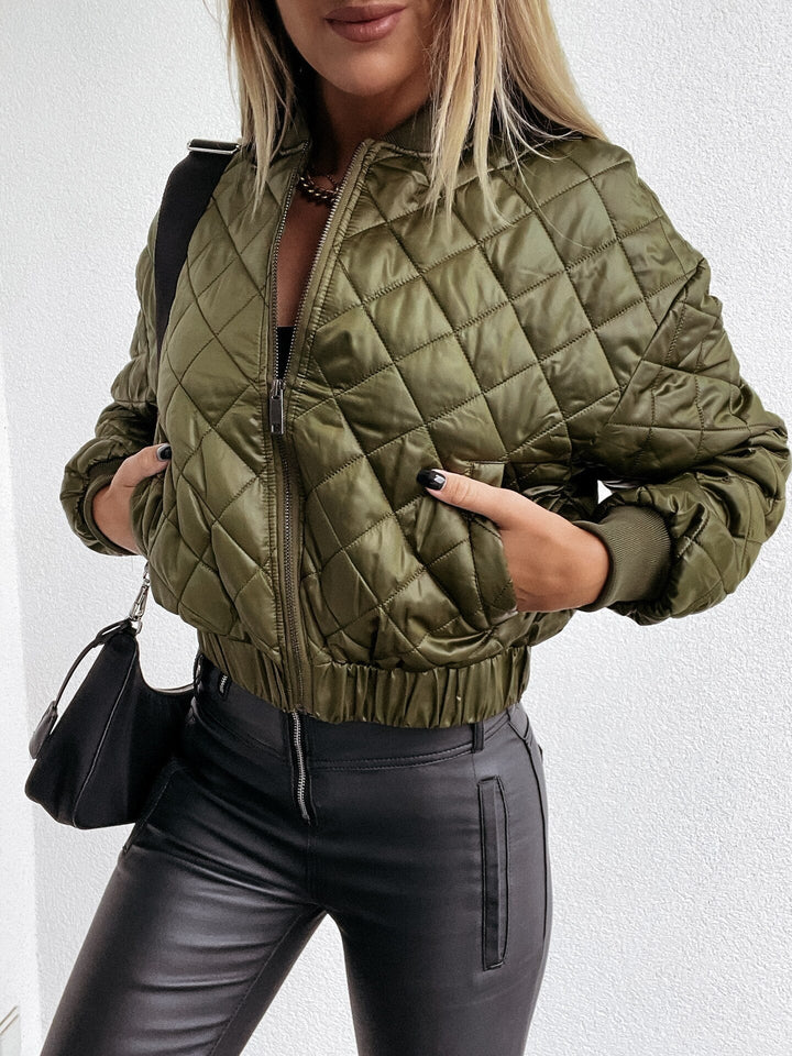 Gepolsterte Damen-Bomberjacke mit Taschen – Marisa