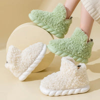 Warme Damenhausschuhe aus Baumwolle und Plüsch - CozySteps