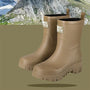 Damen Chelsea Regenstiefel wasserdicht mit Blockabsatz & Profillaufsohle – Saphira