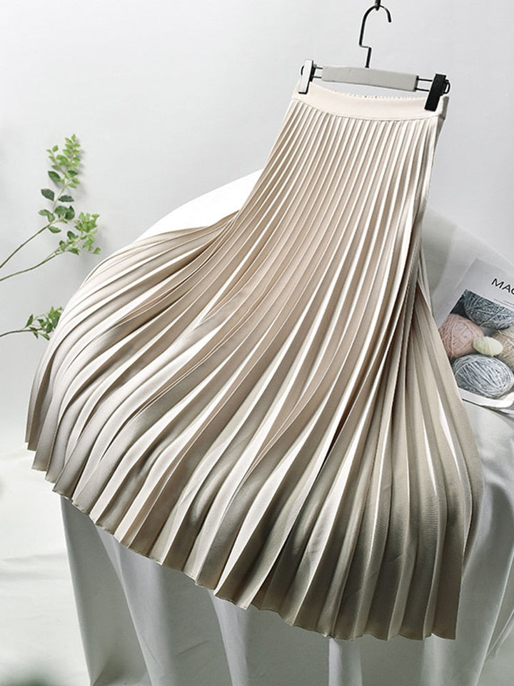Trendy High Waist Pleated Skirt - Sofia