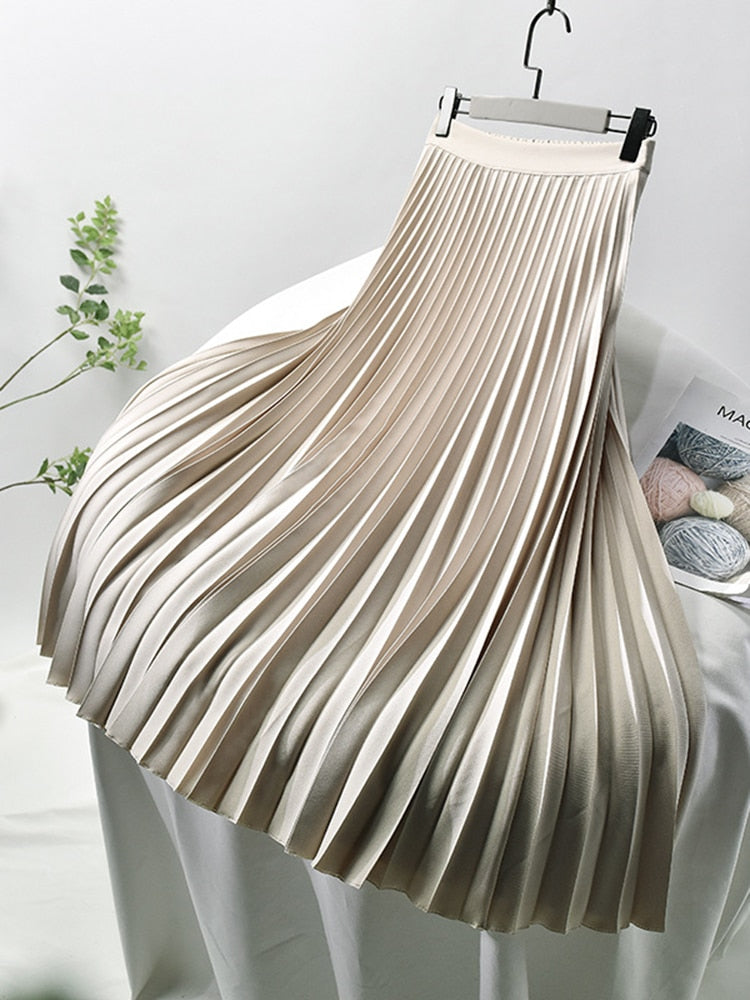 Trendy High Waist Pleated Skirt - Sofia