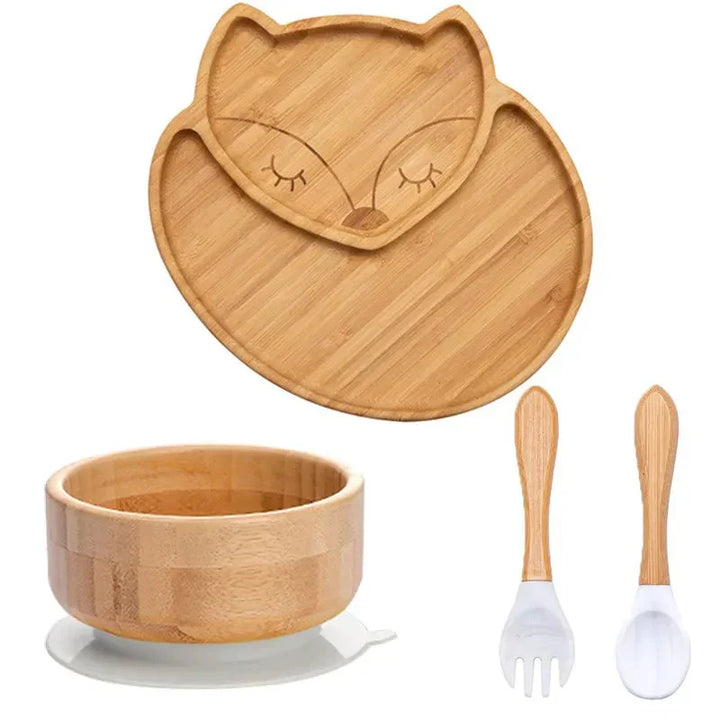 Kindergeschirr-Set mit Saugnapf - EcoFeast