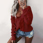 Oversize Damenpullover mit langen Ärmeln – Thalia