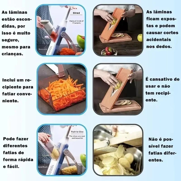 Sicherer 5-in-1 Gemüseschneider (1+1 gratis) - VeggieChop Pro