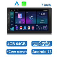 Universele Android Auto Stereo met Touchscreen, GPS en Draadloze CarPlay