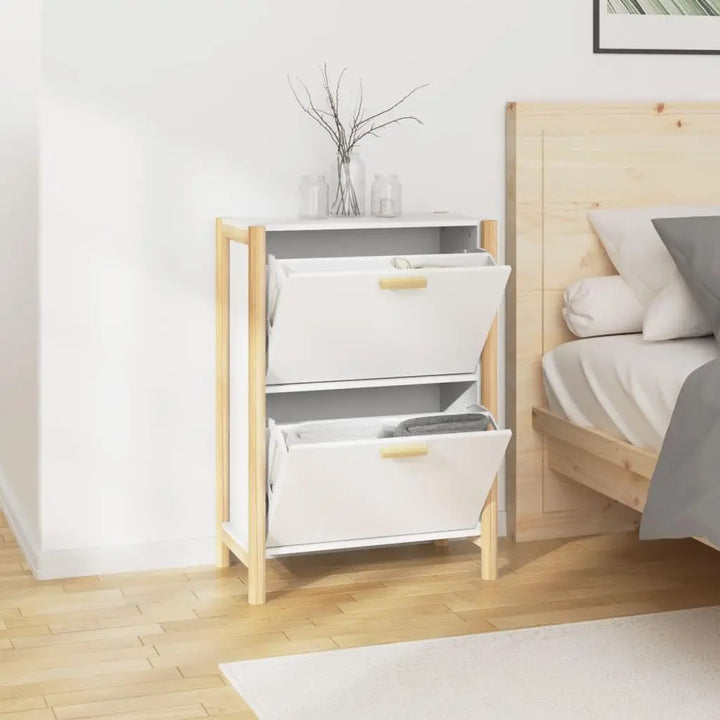 Slim Shoe Shelf with Doors 57.5 × 33 × 80 cm – TidyStep