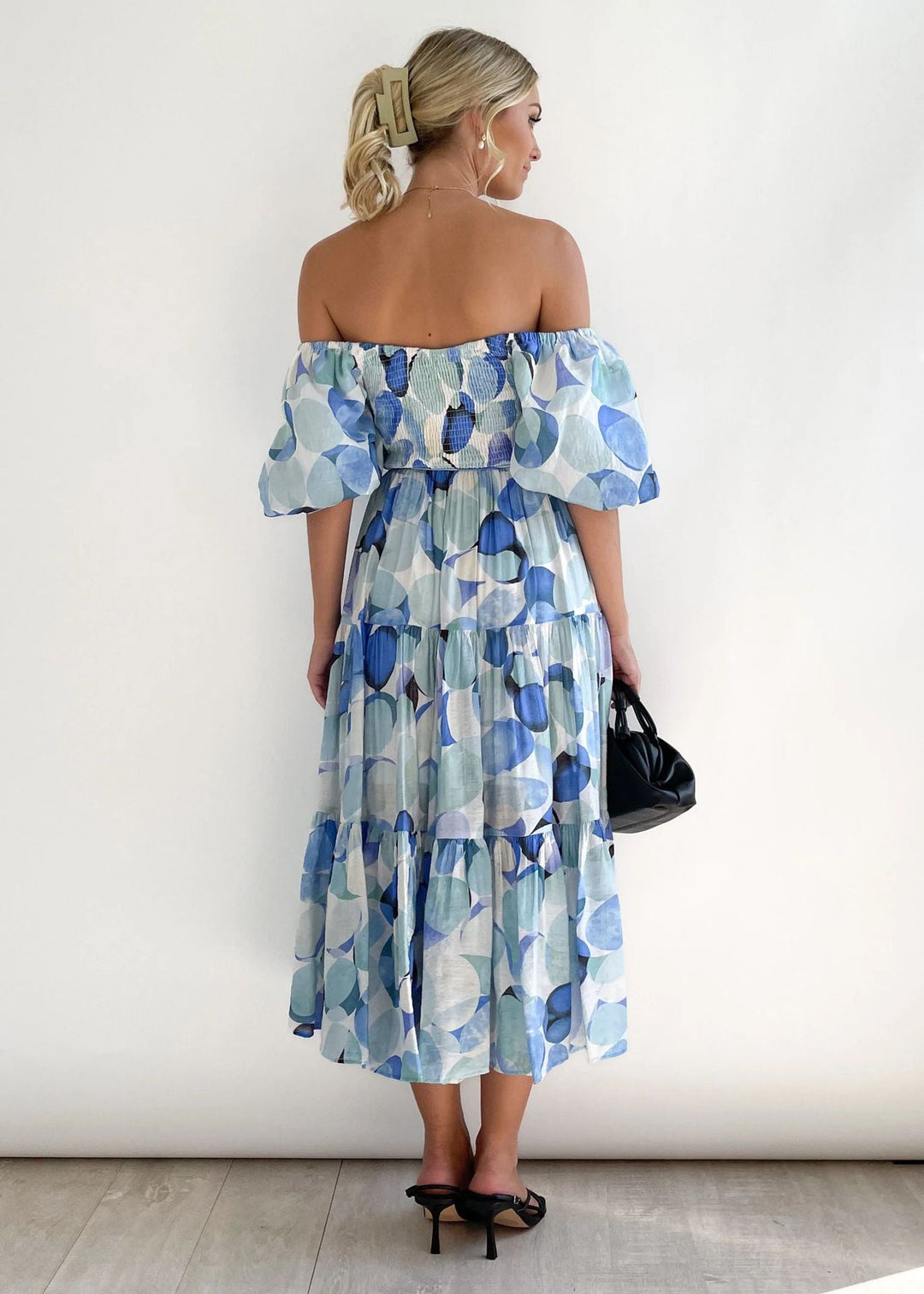 Off-Shoulder Midi Dress – Waist
